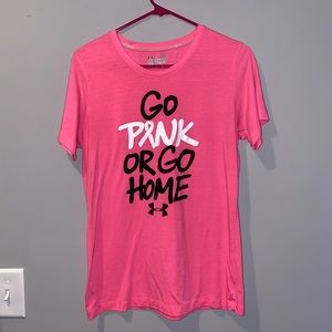 pink under armor shirt